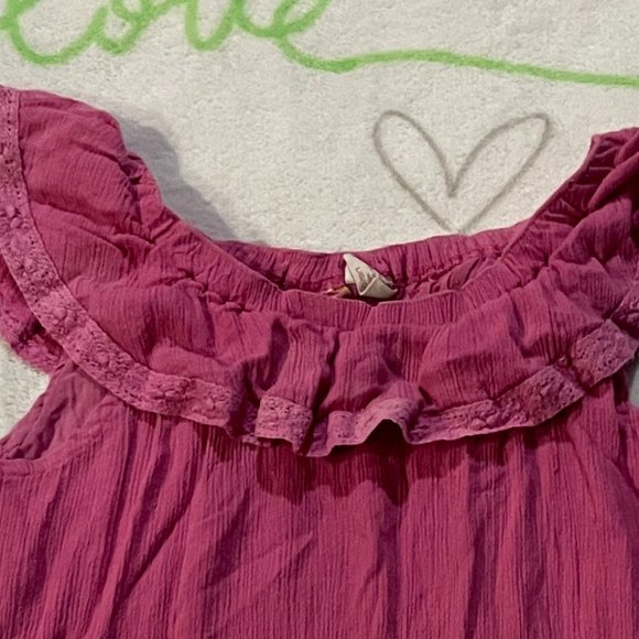 Roxy Pink Tunic Textured Tent Dress Girls sz 6 - Picture 3 of 3